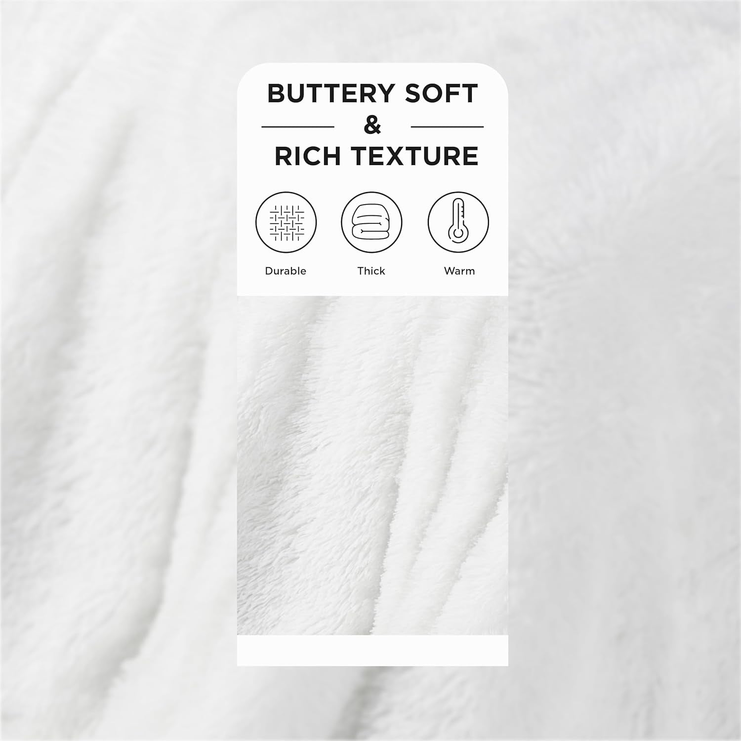 Gentlesoft Fluffy White Blankets Queen Size for Bed, Thick Sherpa Faux Fur Fleece Fuzzy Plush Winter Warm Heavy Soft Queen Blankets, Bedroom Decor White Gifts Cozy Gifts for Women Men, 90X90