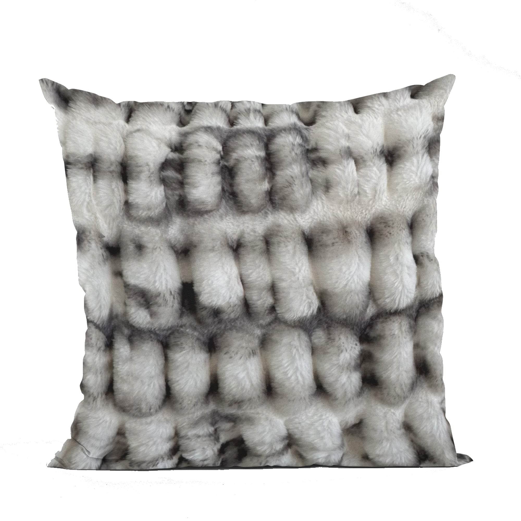 Plutus off White Sherpa Animal Faux Fur Luxury Throw Pillow