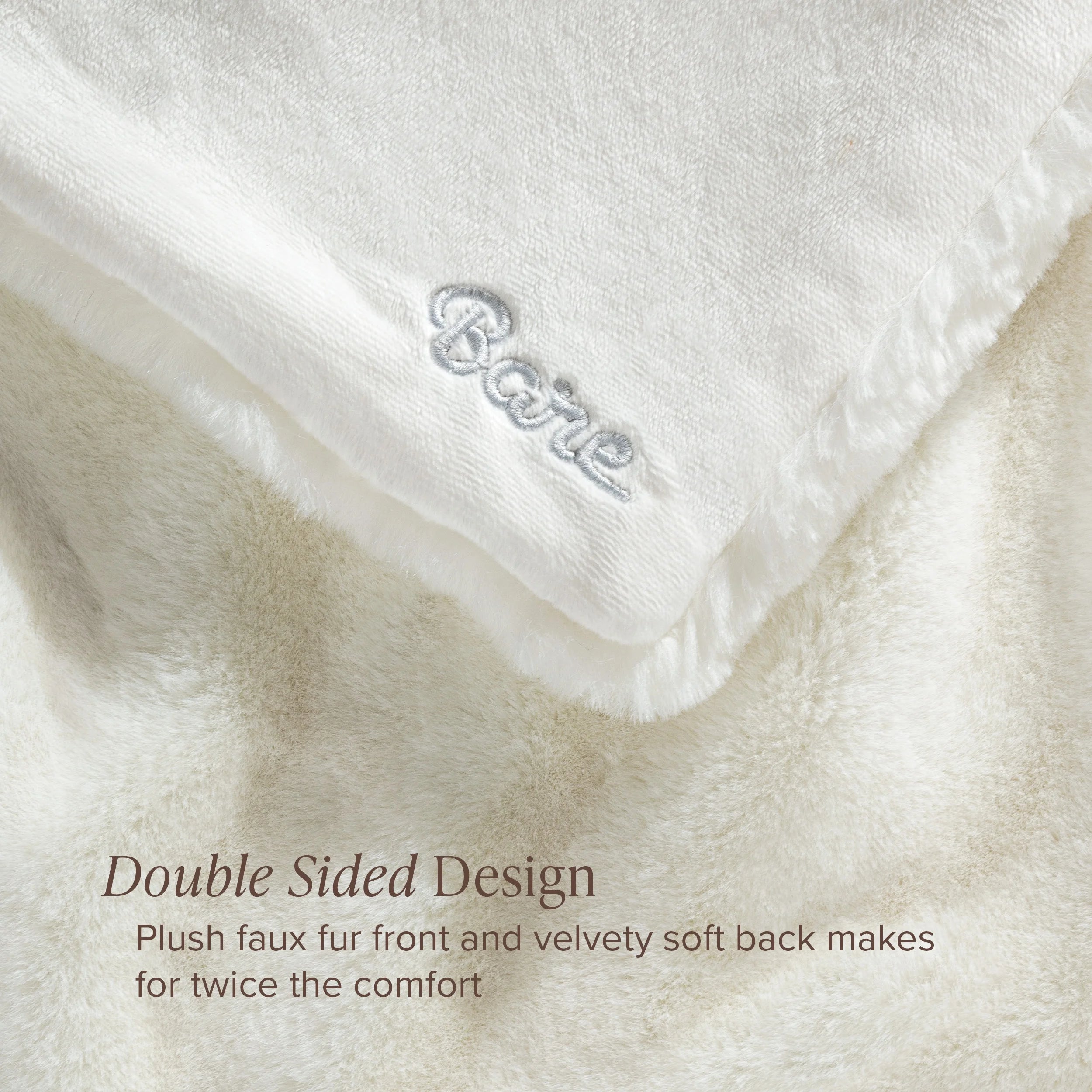 Faux Fur Blanket - 47" X 60" - Ultra Soft Fleece - Throw, White