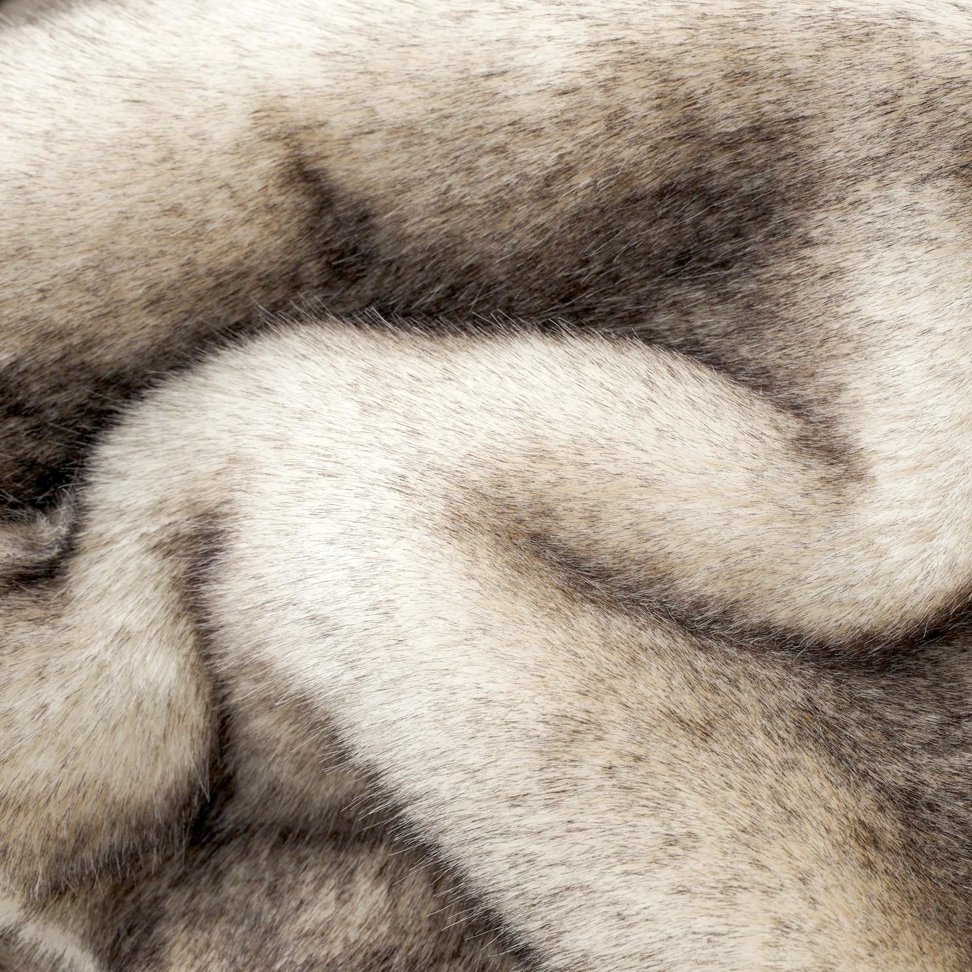 Cream Faux Fur Throw Blanket, Large Mink Fake Fur Throw,Fuzzy Thick Plush Blanket,50"X60"
