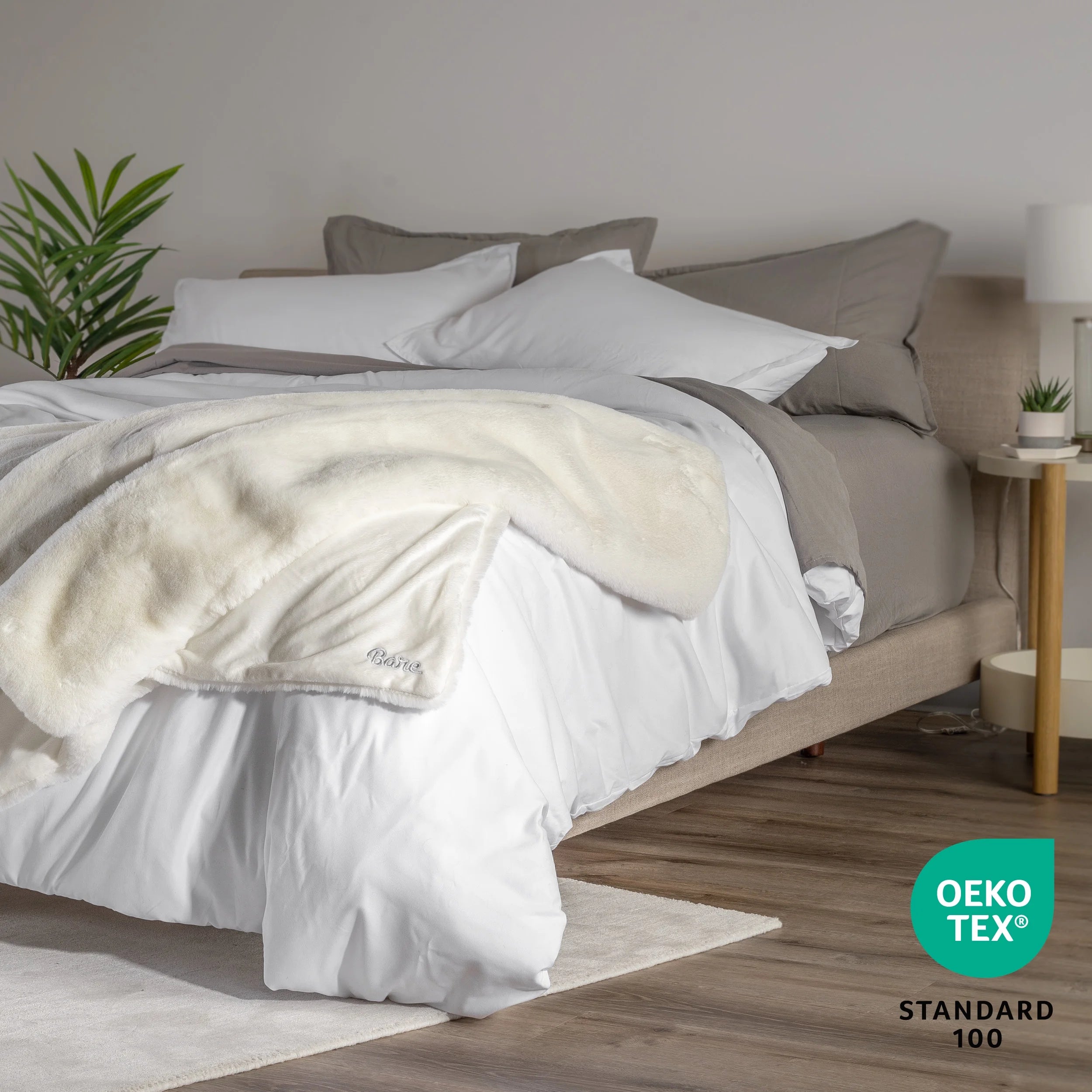 Faux Fur Blanket - 47" X 60" - Ultra Soft Fleece - Throw, White